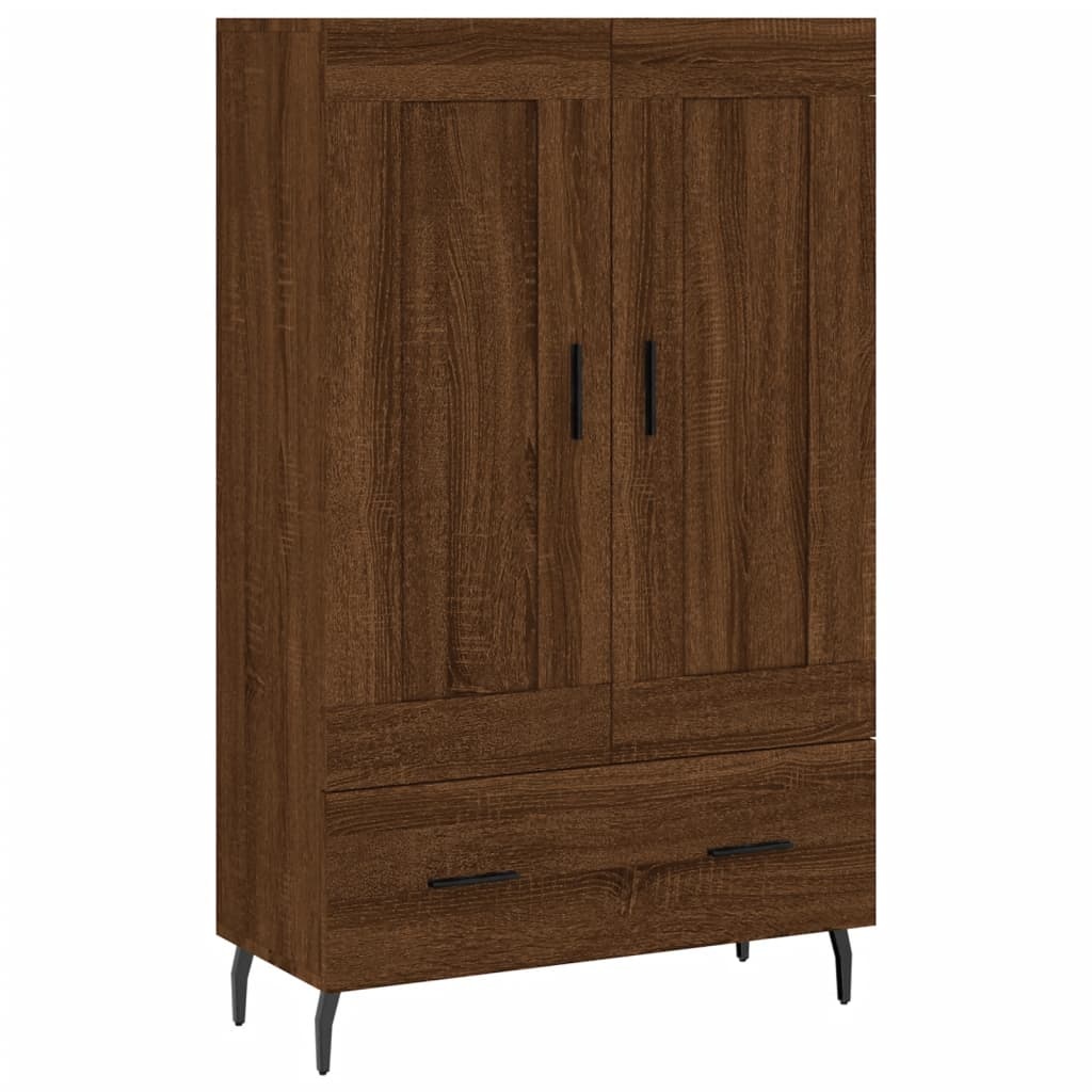 VidaXL Hoge kast 69,5x31x115 cm bewerkt hout bruineikenkleurig
