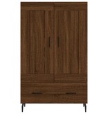 VidaXL Hoge kast 69,5x31x115 cm bewerkt hout bruineikenkleurig