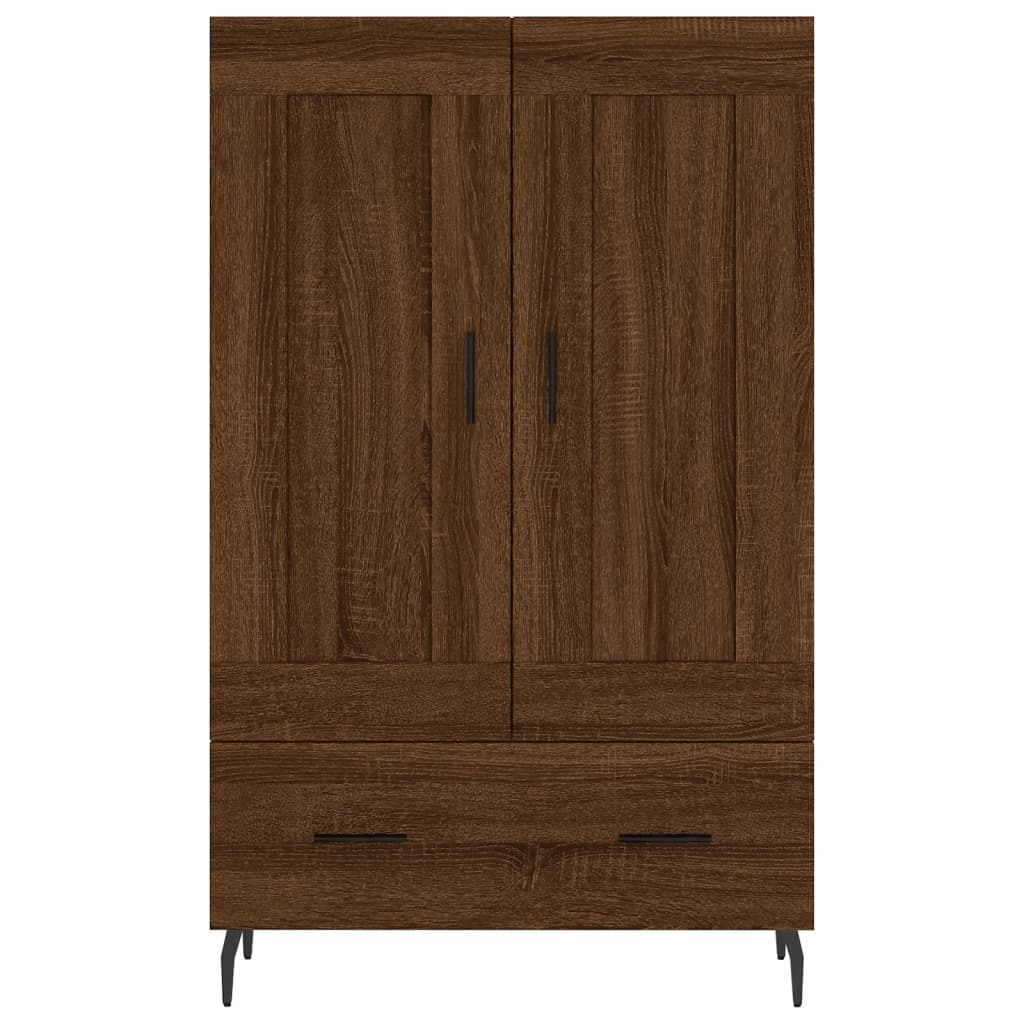 VidaXL Hoge kast 69,5x31x115 cm bewerkt hout bruineikenkleurig