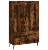 vidaXL Hoge kast 69,5x31x115 cm bewerkt hout gerookt eikenkleurig