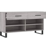 VidaXL Schoenenbank 102x35x55 cm bewerkt hout grijs sonoma eikenkleur