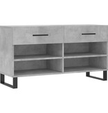 VidaXL Schoenenbank 102x35x55 cm bewerkt hout betongrijs