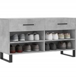 VidaXL Schoenenbank 102x35x55 cm bewerkt hout betongrijs