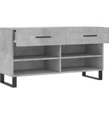 VidaXL Schoenenbank 102x35x55 cm bewerkt hout betongrijs