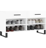 VidaXL Schoenenbank 102x35x55 cm bewerkt hout hoogglans wit