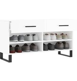 VidaXL Schoenenbank 102x35x55 cm bewerkt hout hoogglans wit