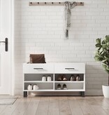 VidaXL Schoenenbank 102x35x55 cm bewerkt hout wit