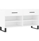 VidaXL Schoenenbank 102x35x55 cm bewerkt hout wit