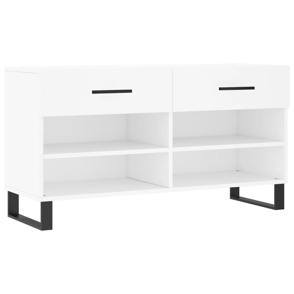 VidaXL Schoenenbank 102x35x55 cm bewerkt hout wit