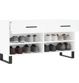 VidaXL Schoenenbank 102x35x55 cm bewerkt hout wit