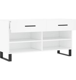 VidaXL Schoenenbank 102x35x55 cm bewerkt hout wit