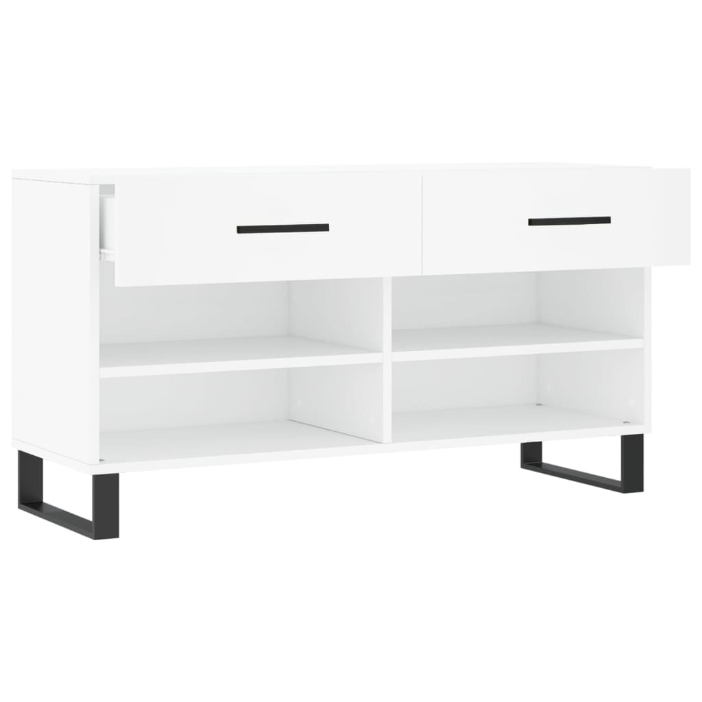 VidaXL Schoenenbank 102x35x55 cm bewerkt hout wit
