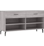 VidaXL Schoenenbank 102x35x55 cm bewerkt hout grijs sonoma eikenkleur