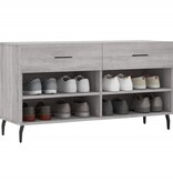 VidaXL Schoenenbank 102x35x55 cm bewerkt hout grijs sonoma eikenkleur
