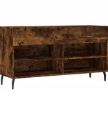 VidaXL Schoenenbank 102x35x55 cm bewerkt hout gerookt eikenkleurig