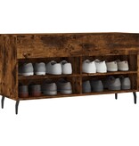 VidaXL Schoenenbank 102x35x55 cm bewerkt hout gerookt eikenkleurig