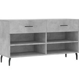VidaXL Schoenenbank 102x35x55 cm bewerkt hout betongrijs