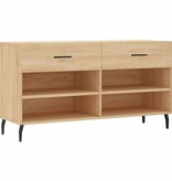 VidaXL Schoenenbank 102x35x55 cm bewerkt hout sonoma eikenkleurig