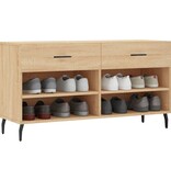 VidaXL Schoenenbank 102x35x55 cm bewerkt hout sonoma eikenkleurig