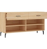 VidaXL Schoenenbank 102x35x55 cm bewerkt hout sonoma eikenkleurig