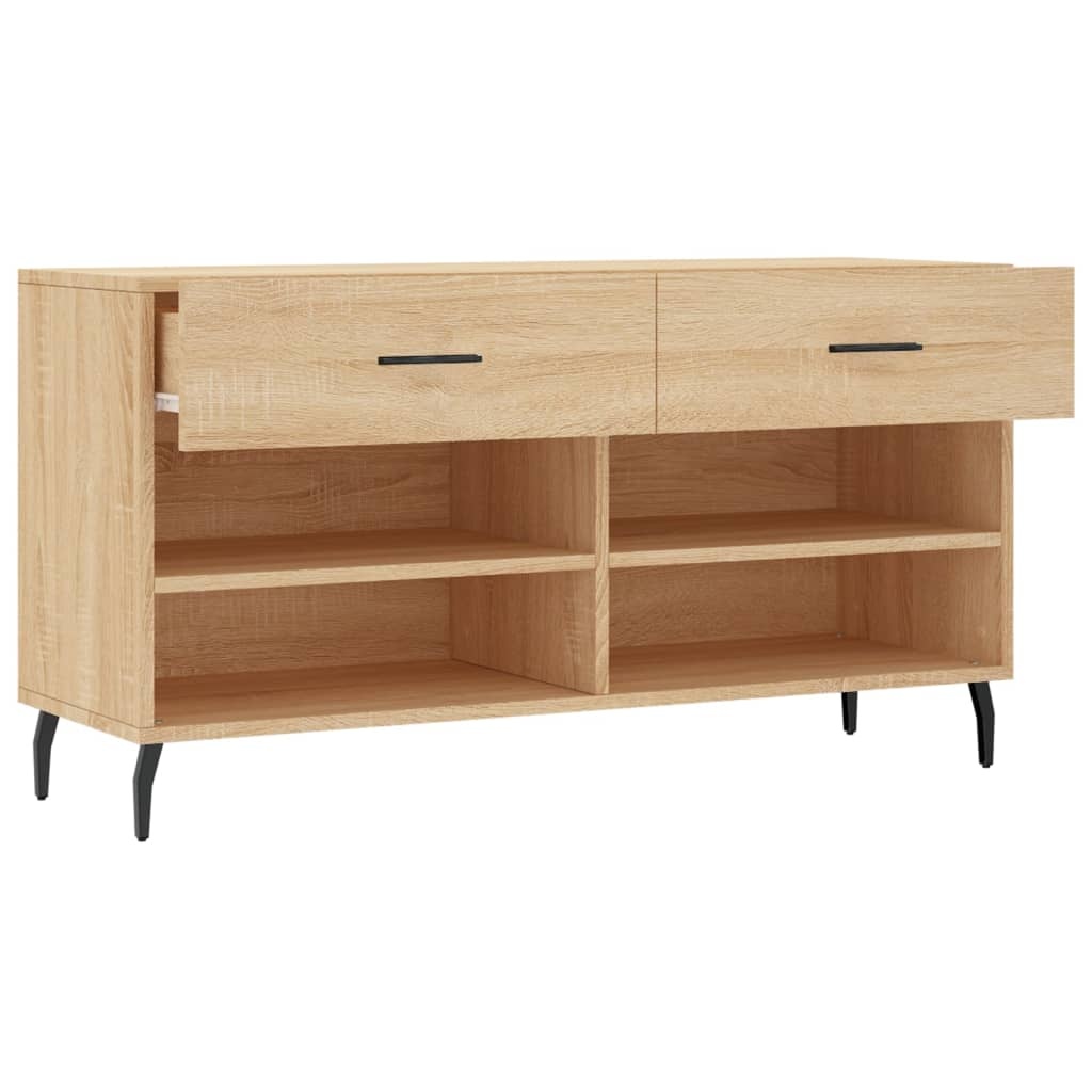 VidaXL Schoenenbank 102x35x55 cm bewerkt hout sonoma eikenkleurig
