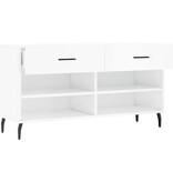 VidaXL Schoenenbank 102x35x55 cm bewerkt hout hoogglans wit