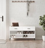 VidaXL Schoenenbank 102x35x55 cm bewerkt hout wit