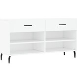 VidaXL Schoenenbank 102x35x55 cm bewerkt hout wit