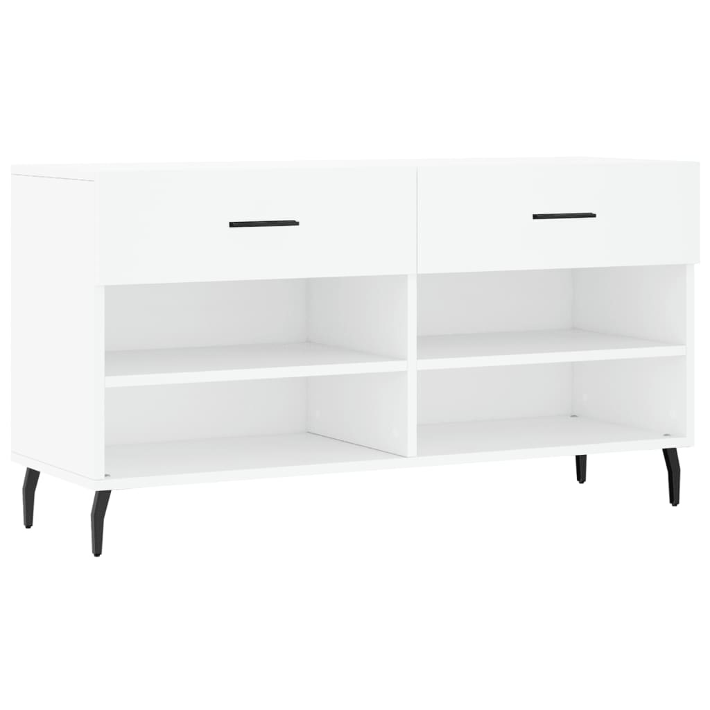 VidaXL Schoenenbank 102x35x55 cm bewerkt hout wit