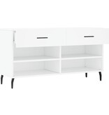 VidaXL Schoenenbank 102x35x55 cm bewerkt hout wit