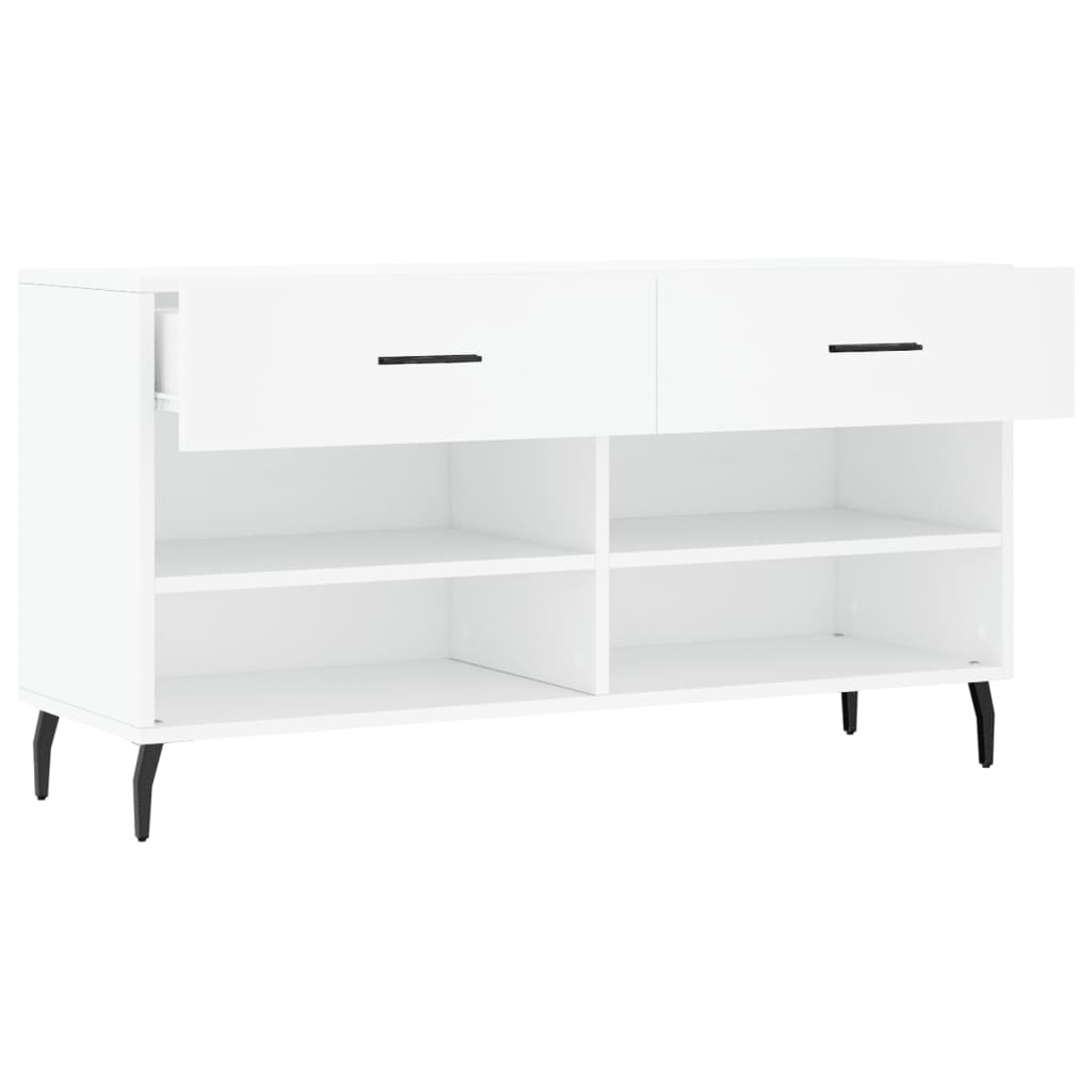 VidaXL Schoenenbank 102x35x55 cm bewerkt hout wit
