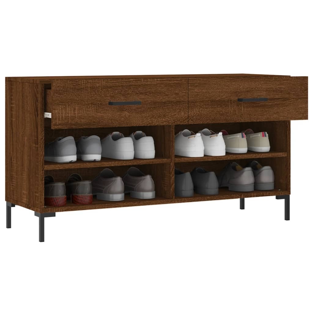 VidaXL Schoenenbank 102x35x55 cm bewerkt hout sonoma eikenkleurig