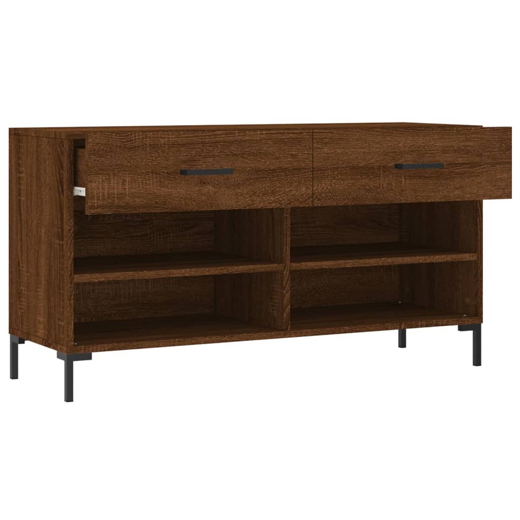 VidaXL Schoenenbank 102x35x55 cm bewerkt hout sonoma eikenkleurig
