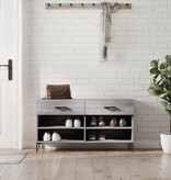 VidaXL Schoenenbank 102x35x55 cm bewerkt hout grijs sonoma eikenkleur