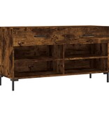 VidaXL Schoenenbank 102x35x55 cm bewerkt hout gerookt eikenkleurig