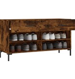 VidaXL Schoenenbank 102x35x55 cm bewerkt hout gerookt eikenkleurig