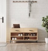 VidaXL Schoenenbank 102x35x55 cm bewerkt hout sonoma eikenkleurig