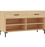 VidaXL Schoenenbank 102x35x55 cm bewerkt hout sonoma eikenkleurig