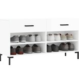 VidaXL Schoenenbank 102x35x55 cm bewerkt hout hoogglans wit