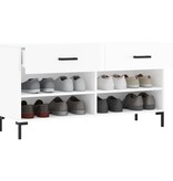 VidaXL Schoenenbank 102x35x55 cm bewerkt hout hoogglans wit