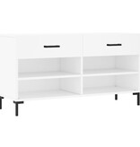 VidaXL Schoenenbank 102x35x55 cm bewerkt hout wit