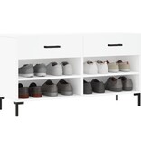 VidaXL Schoenenbank 102x35x55 cm bewerkt hout wit