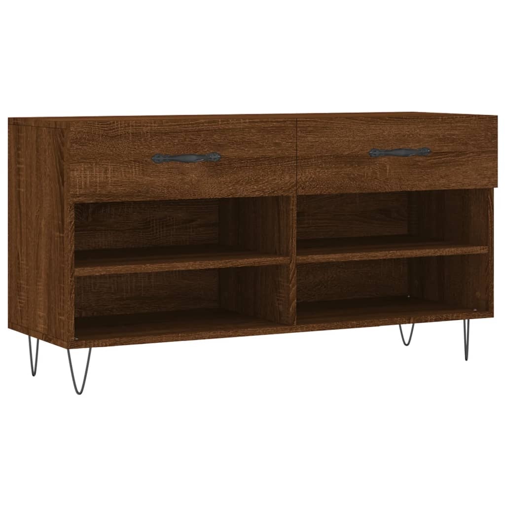 VidaXL Schoenenbank 102x35x55 cm bewerkt hout sonoma eikenkleurig