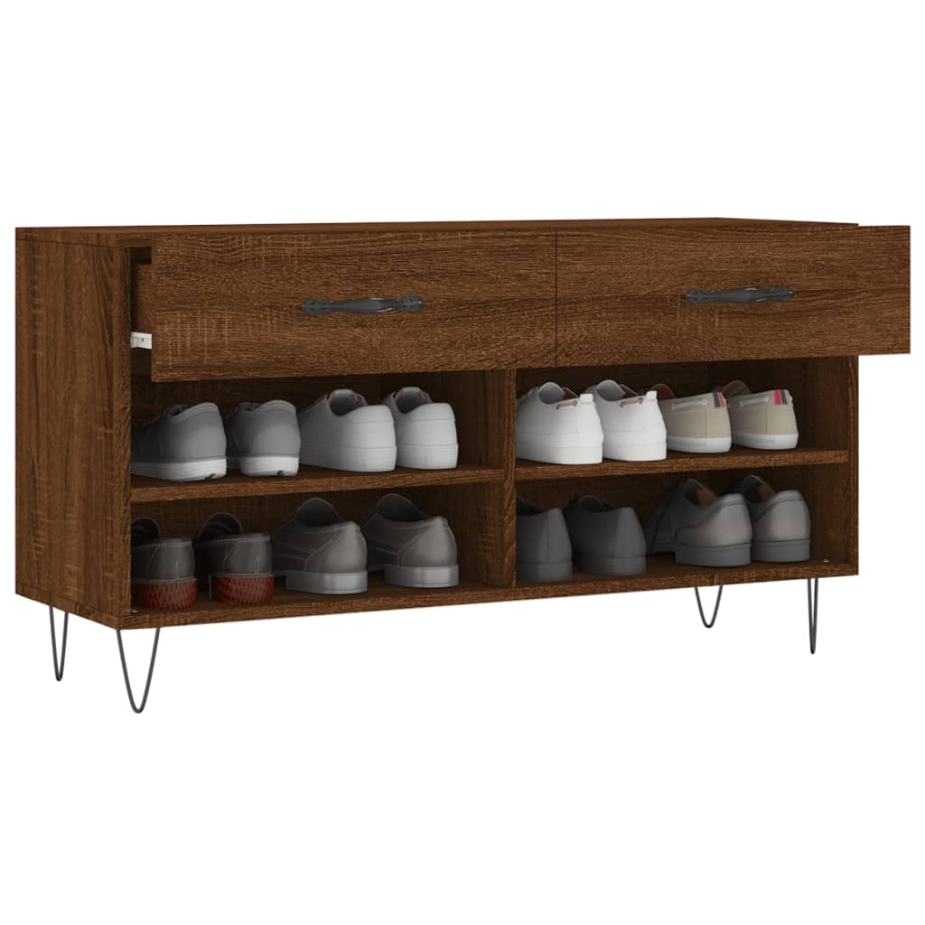 VidaXL Schoenenbank 102x35x55 cm bewerkt hout sonoma eikenkleurig