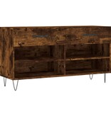 VidaXL Schoenenbank 102x35x55 cm bewerkt hout gerookt eikenkleurig