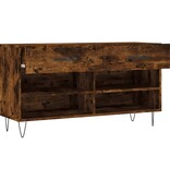 VidaXL Schoenenbank 102x35x55 cm bewerkt hout gerookt eikenkleurig