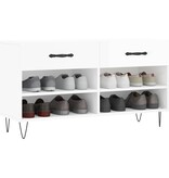 VidaXL Schoenenbank 102x35x55 cm bewerkt hout hoogglans wit