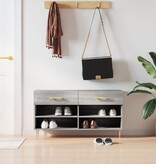 VidaXL Schoenenbank 102x35x55 cm bewerkt hout grijs sonoma eikenkleur