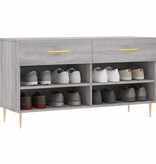 VidaXL Schoenenbank 102x35x55 cm bewerkt hout grijs sonoma eikenkleur