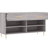 VidaXL Schoenenbank 102x35x55 cm bewerkt hout grijs sonoma eikenkleur